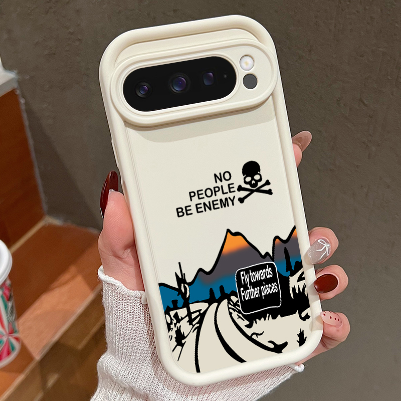 Google Pixel 8A - Etui na telefon z wzorem górskich
