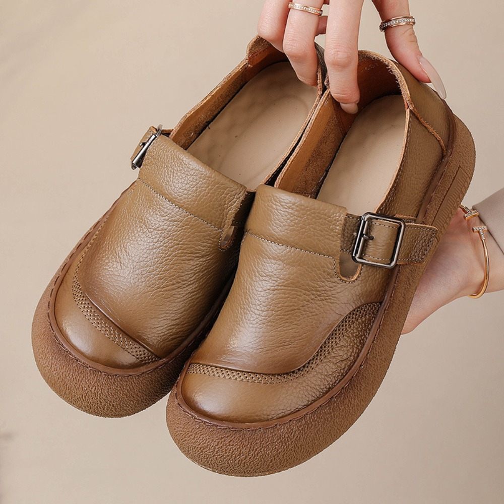 Leather Classic Strap - Damskie buty codzienne na wiosnę i