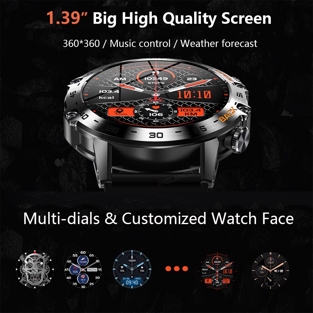 MEVADEN Steel 1.39 cala Męski  – Smartwatch Face recenzja i cena