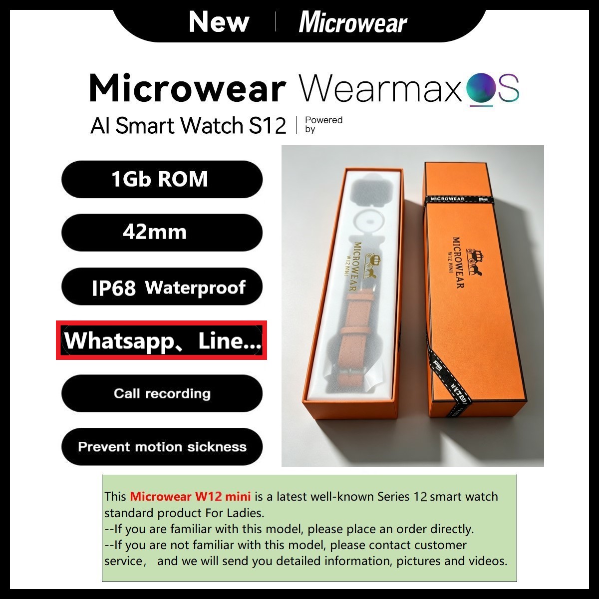 Microwear W12mini Smartwatch - – Smartwatch M Active recenzja i cena